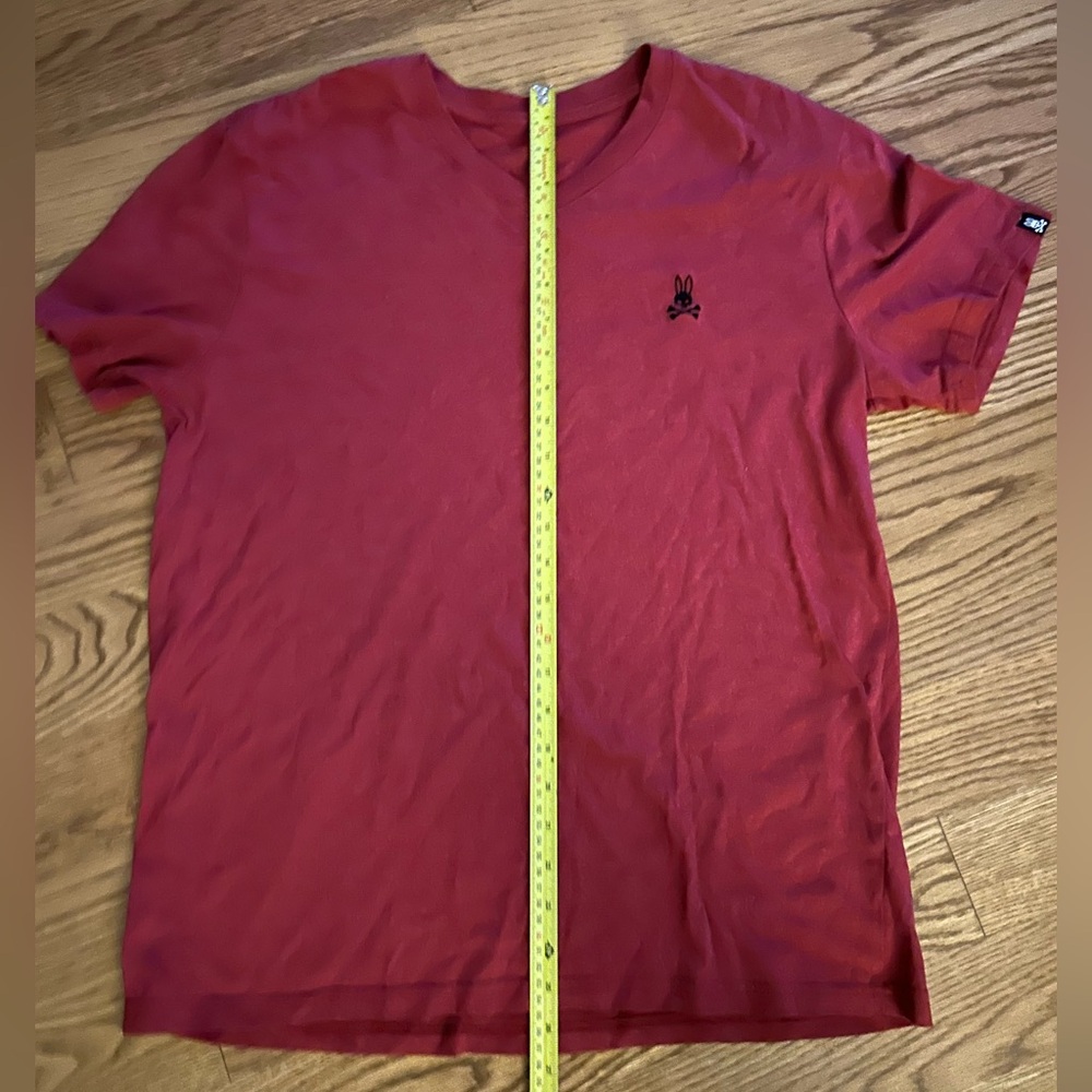 Psycho Bunny T-Shirt Mens‎ Malton Crimson Embossed Logo V-Neck - Picture 5 of 9